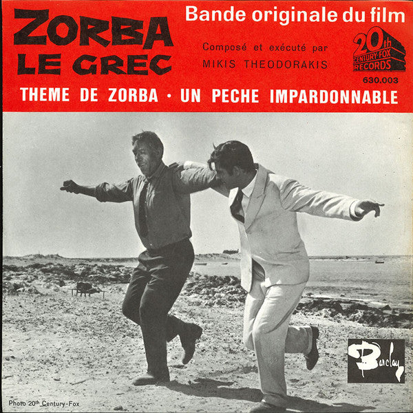 Mikis Theodorakis : Bande Originale Du Film Zorba Le Grec (7",45 RPM,Single)