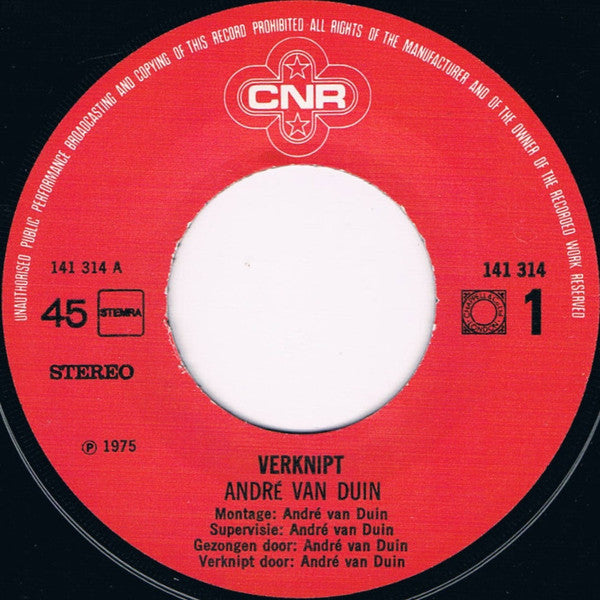 André van Duin : Verknipt (7",Single,45 RPM)