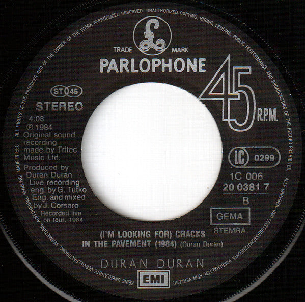 Duran Duran : The Wild Boys (7",45 RPM,Single,Stereo)