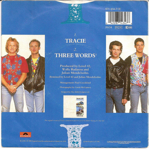 Level 42 : Tracie (7",45 RPM,Single,Stereo)