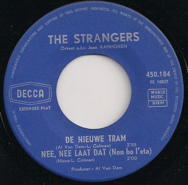 De Strangers Met Jean Vanhoren En Zijn Orkest : De Nieuwe Tram / Nee, Nee Laat Dat / Reutenkenteut / Georgette (7",45 RPM,EP)
