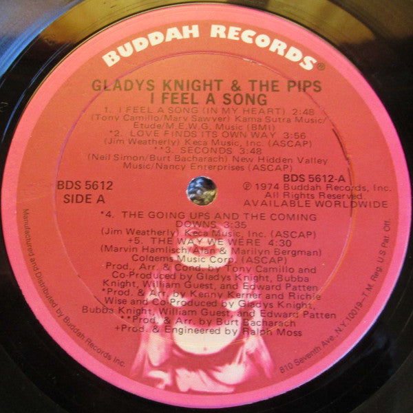Gladys Knight And The Pips : I Feel A Song (LP,Album)