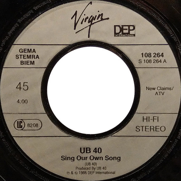 UB40 : Our Own Song (7",45 RPM,Single)