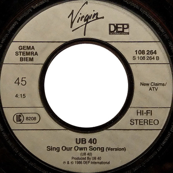 UB40 : Our Own Song (7",45 RPM,Single)