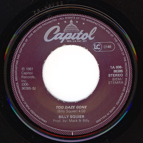 Billy Squier : The Stroke (7",45 RPM,Single)