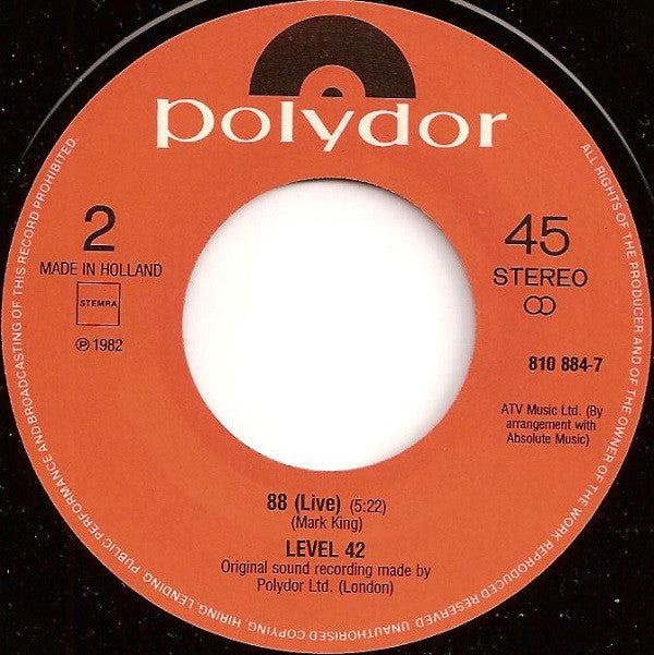 Level 42 : The Chinese Way (7",45 RPM,Single,Stereo)