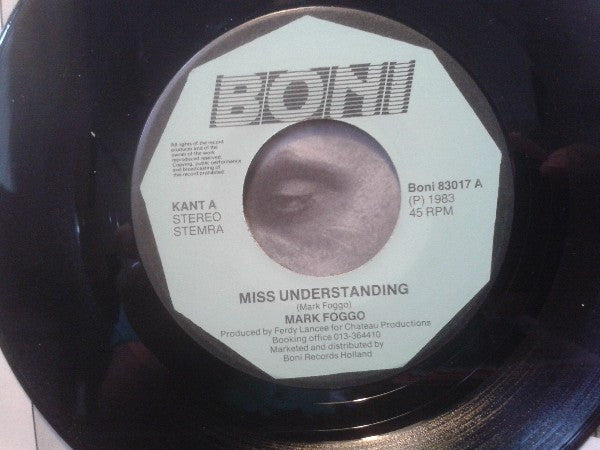 Mark Foggo : Miss Understanding / Hold On To Your Hat (7",45 RPM,Single)