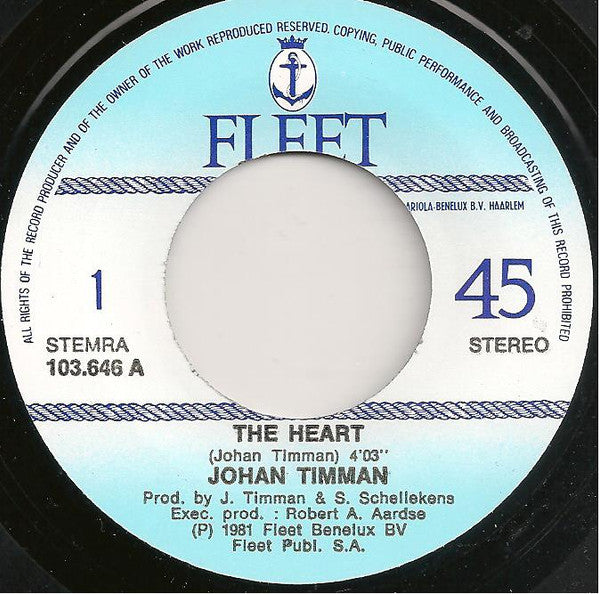Johan Timman : The Heart  (7",Single)