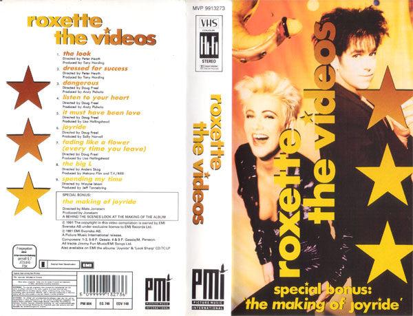 Roxette : The Videos (Compilation,Stereo,PAL,SECAM)