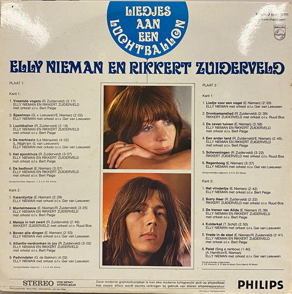 Elly Nieman En Rikkert Zuiderveld : Liedjes Aan Een Luchtballon (LP,Compilation)