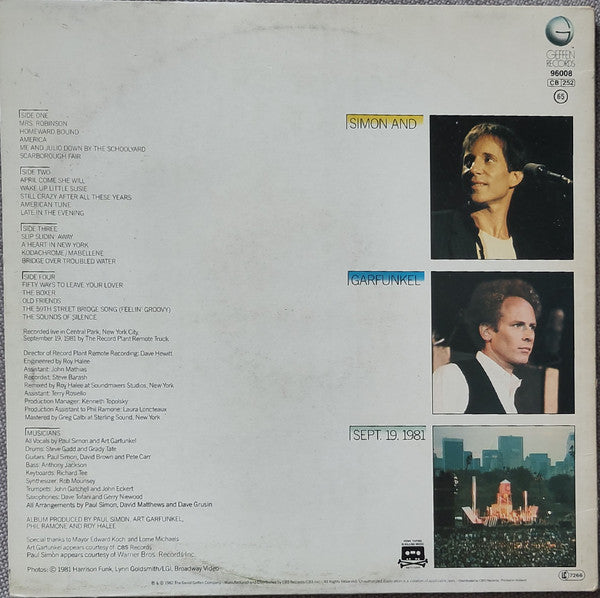 Simon & Garfunkel : The Concert In Central Park (LP,Album,Stereo)