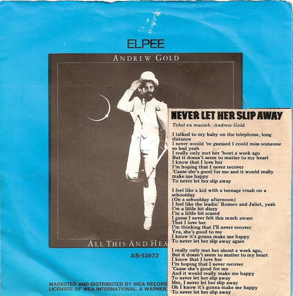 Andrew Gold : Never Let Her Slip Away / Genevieve (7",45 RPM,Single)