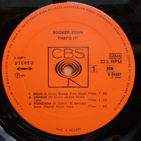 Booker Ervin : That's It! (LP, Album, RE)