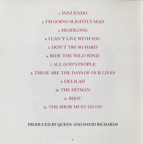 Queen : Innuendo (Album,Stereo)