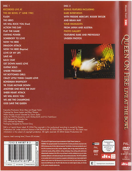 Queen : Queen On Fire (Live At The Bowl) (DVD-Video,Multichannel,PAL)