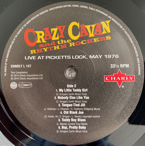 Crazy Cavan And The Rhythm Rockers : Live At Picketts Locks, May 1976 (10",Compilation,Remastered,Stereo)