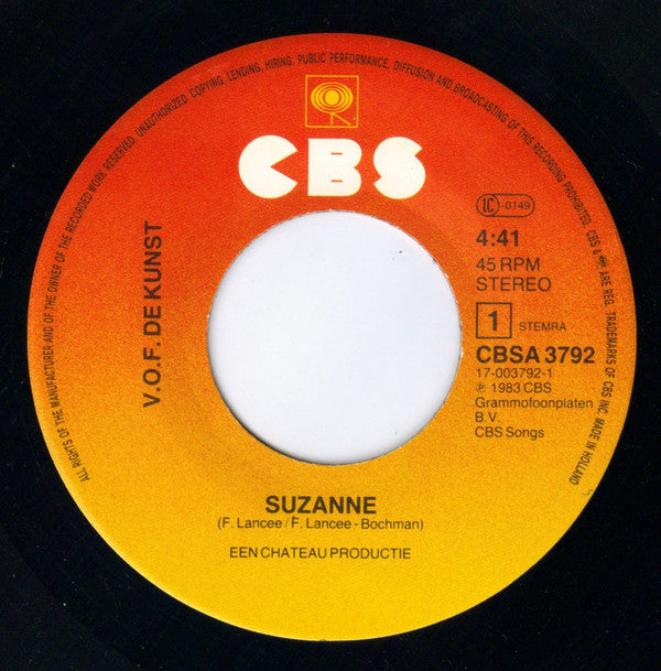 VOF De Kunst : Suzanne (7",45 RPM,Single)