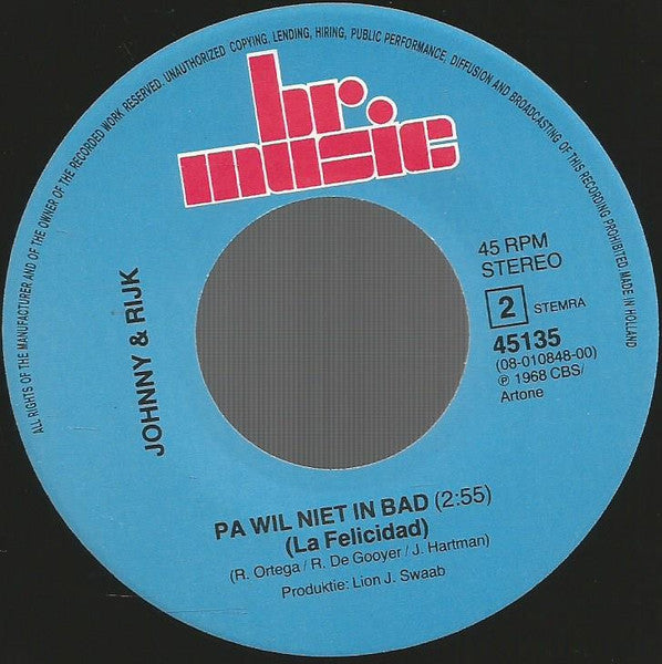 Johnny & Rijk : De Bostella (7",45 RPM,Single,Reissue)