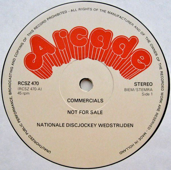 Various : Nationale Discotheek Kampioenschappen 1981  (12",45 RPM,Promo)