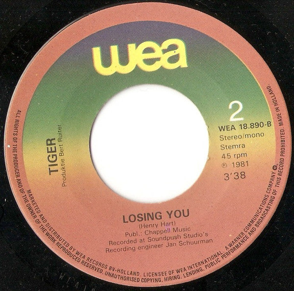Tiger (5) : Solitaire (7",45 RPM,Single)