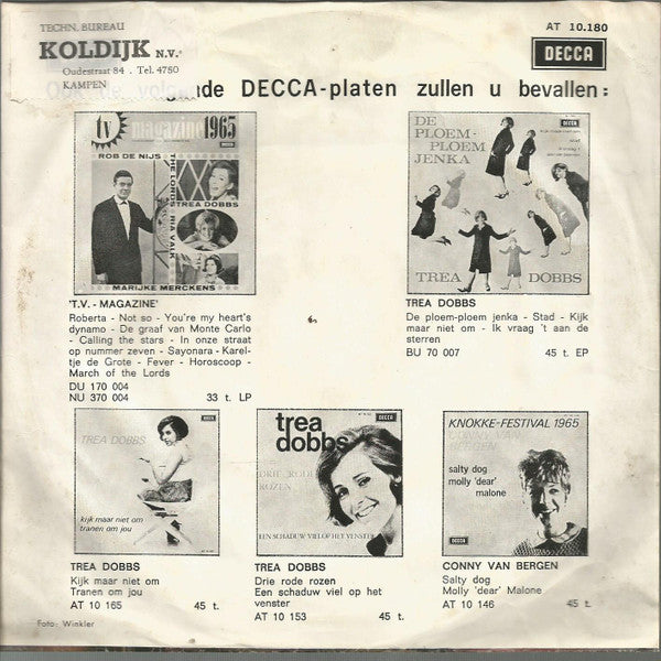 Trea Dobbs : Marmer, Staal En Steen Vergaan / Ik Dacht Dat Ik Je Meisje Was (7",45 RPM,Single)