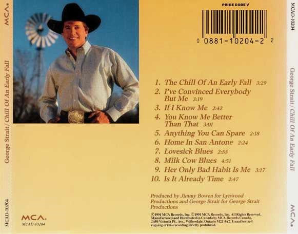 George Strait : Chill Of An Early Fall (Album)