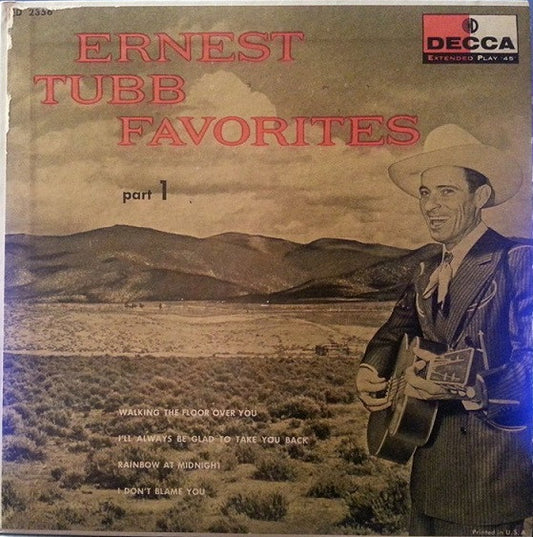 Ernest Tubb : Ernest Tubb Favorites Part 1 (7",45 RPM,EP)