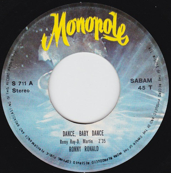 Ronny Ronald : Dance Baby Dance (7",45 RPM,Single)
