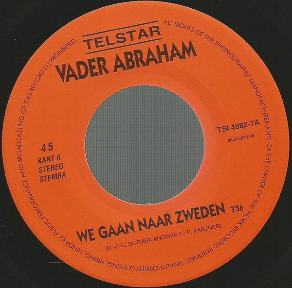 Vader Abraham : We Gaan Naar Zweden (7",45 RPM,Single)
