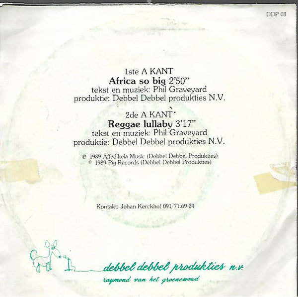 Phil Graveyard And The Graveyards : Africa So Big / Reggae Lullaby (7",45 RPM,Single)