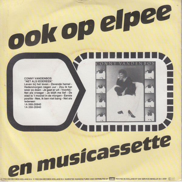 Conny Vandenbos : Net Als Vroeger / Zevende Hemel (7",45 RPM,Single,Stereo)