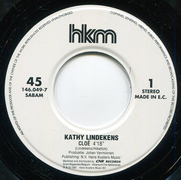 Kathy Lindekens : Cloë (7",45 RPM,Single)