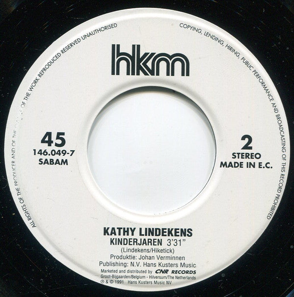 Kathy Lindekens : Cloë (7",45 RPM,Single)