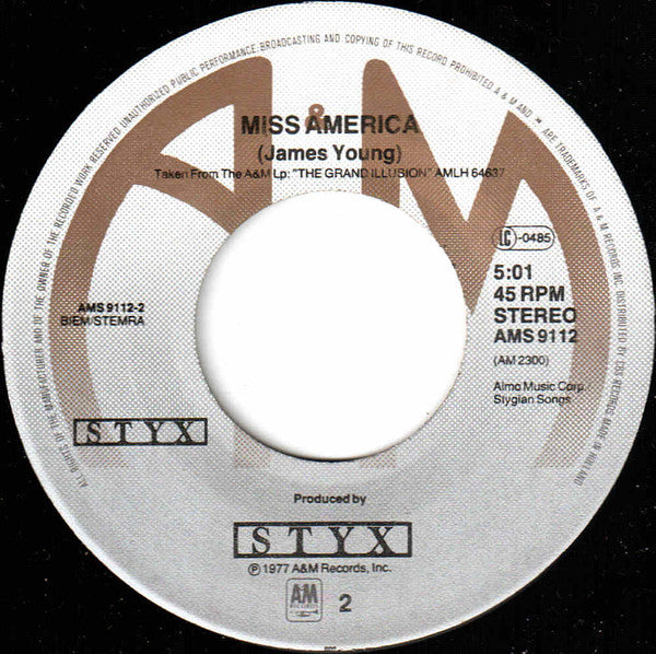 Styx : The Best Of Times (7",45 RPM,Single,Stereo)