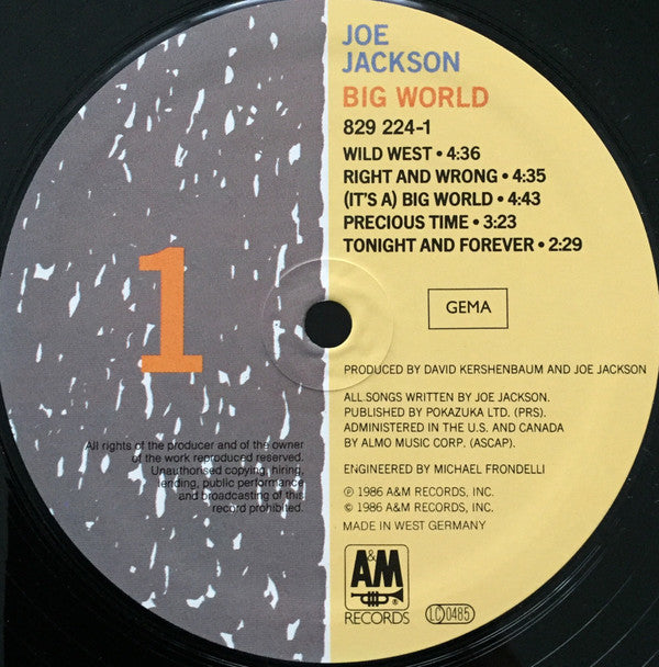 Joe Jackson : Big World (LP)