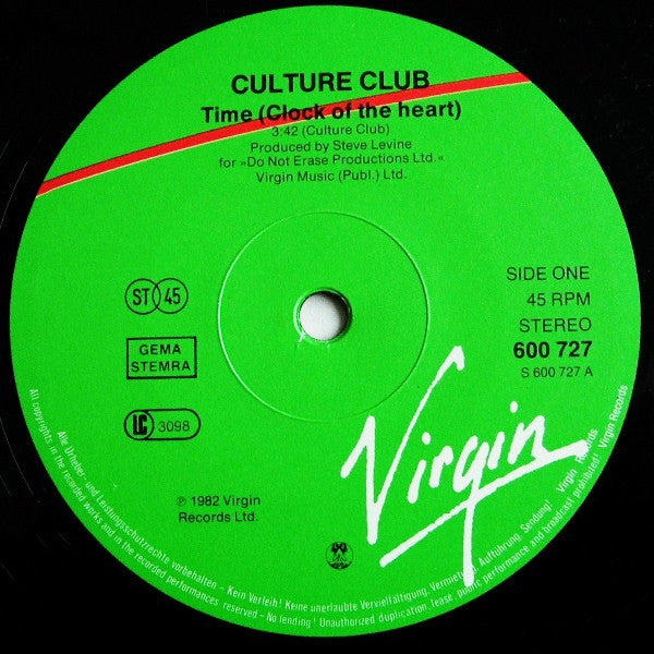 Culture Club : Time (Clock Of The Heart) (12",45 RPM,Single)