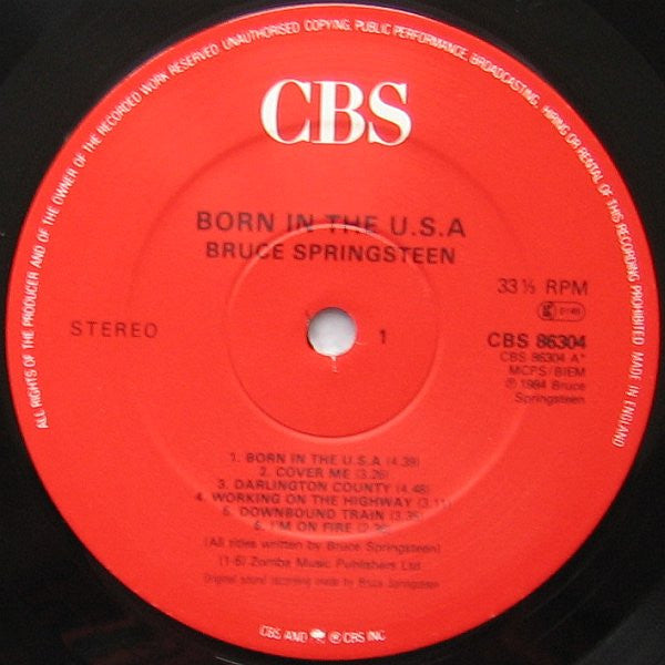 Bruce Springsteen : Born In The U.S.A. (LP,Album,Reissue,Stereo)