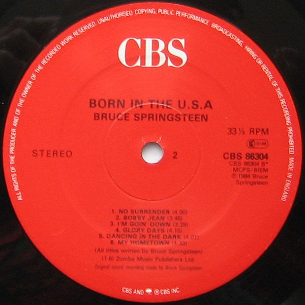 Bruce Springsteen : Born In The U.S.A. (LP,Album,Reissue,Stereo)