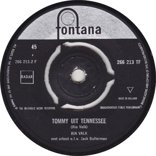 Ria Valk : Afscheid Van 'n Soldaat (7",45 RPM,Single)