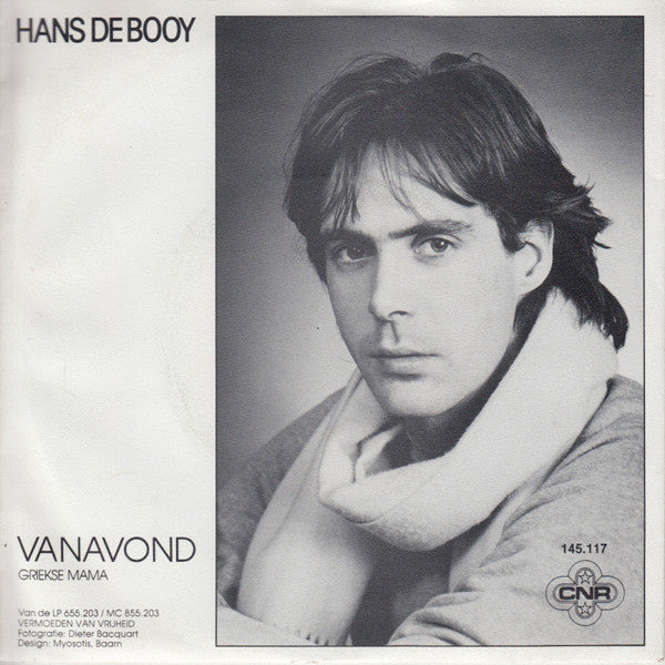 Hans De Booy : Vanavond (7",45 RPM,Single,Stereo)