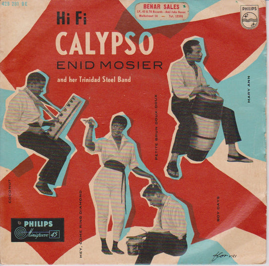 Enid Mosier And Her Trinidad Steel Band : Hi Fi Calypso (7",EP)