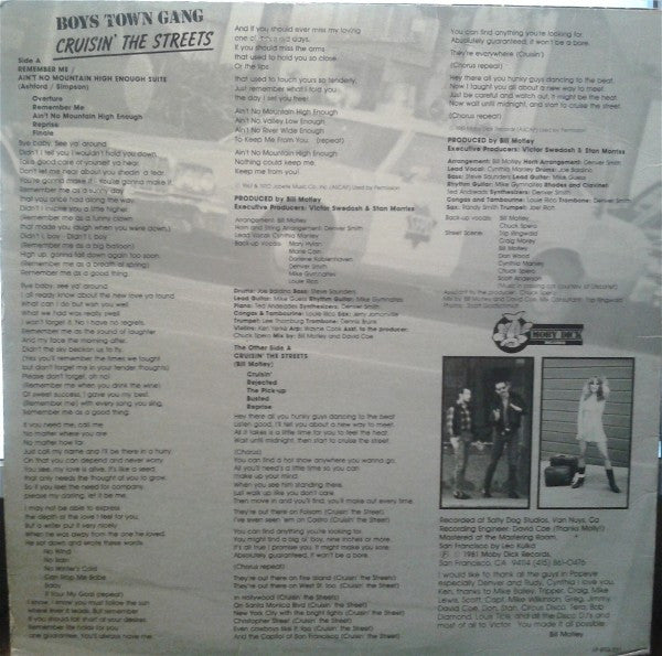 Boys Town Gang : Cruisin' The Streets (LP,Album,Reissue,Repress)