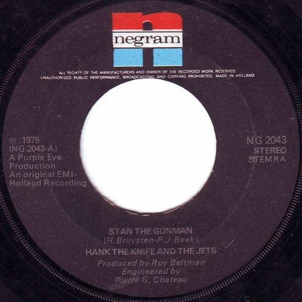 Hank The Knife And The Jets : Stan The Gunman  (7",45 RPM,Single,Stereo)