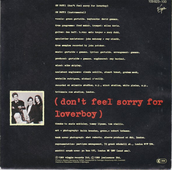 Scritti Politti + Miles Davis : Oh Patti (7",45 RPM,Single,Stereo)