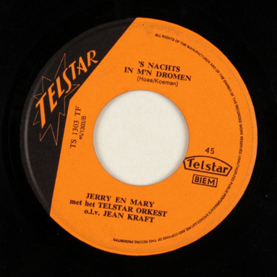 Jerry En Mary Bey : Apachendwang / 's Nachts In Mijn Dromen (7",45 RPM,Single)