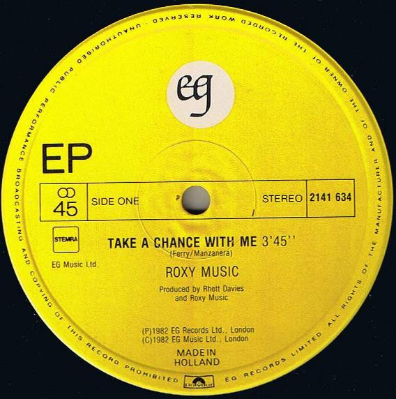 Roxy Music : Take A Chance With Me (12",EP,45 RPM)