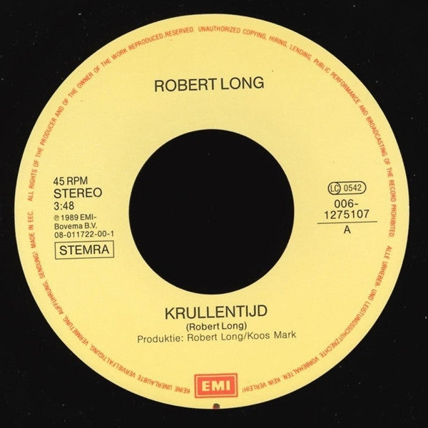 Robert Long : Krullentijd (7",45 RPM,Single)