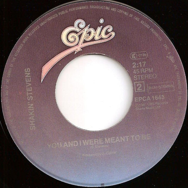 Shakin' Stevens : It's Raining (7",45 RPM,Single,Stereo)