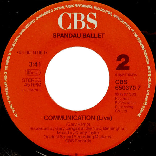 Spandau Ballet : How Many Lies ? (7",45 RPM,Single,Stereo)