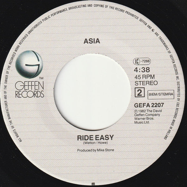 Asia (2) : Heat Of The Moment (7",45 RPM,Single)